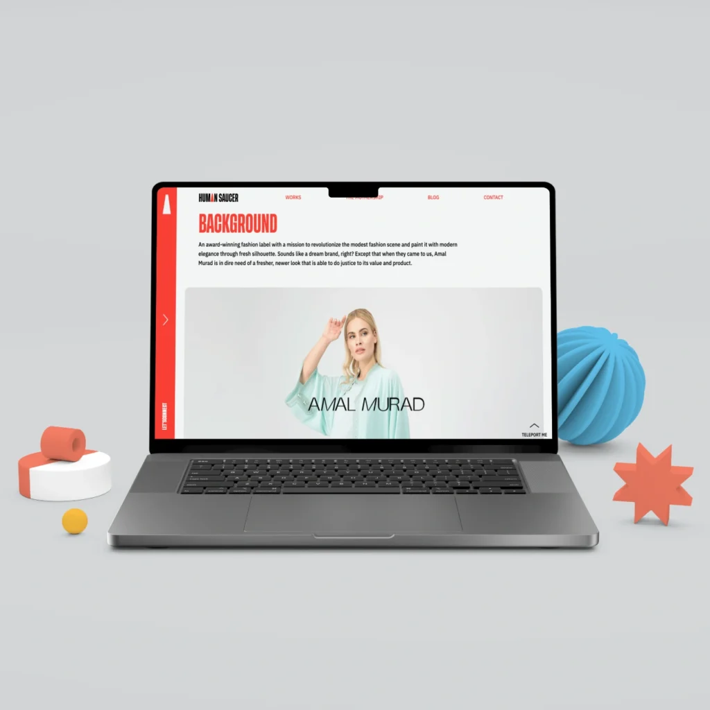 Human Saucer project displayed on a laptop